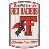 Wholesale-Texas Tech Red Raiders /College Vault Wood Sign 11" x 17" 1/4" thick