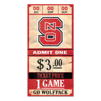 NC State Wolfpack Wood Sign 6x12 3/8" thick