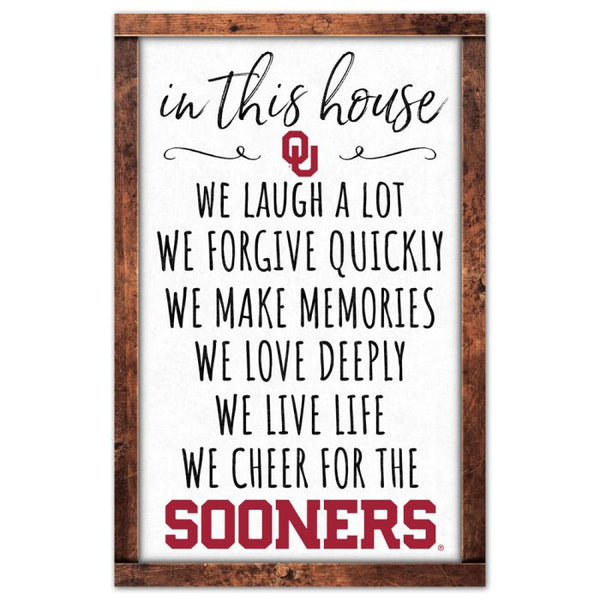 Wholesale-Oklahoma Sooners Wood Sign 11" x 17" 1/4" thick