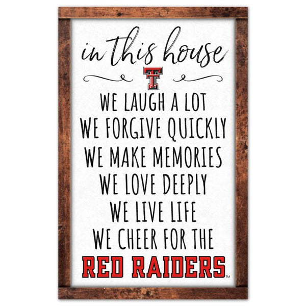 Wholesale-Texas Tech Red Raiders Wood Sign 11" x 17" 1/4" thick