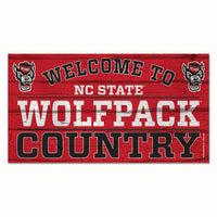 NC State Wolfpack Wood Sign 13"x24" 1/4" thick
