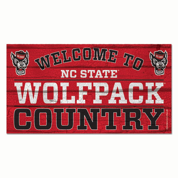 NC State Wolfpack Wood Sign 13"x24" 1/4" thick