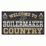 Purdue Boilermakers Wood Sign 13"x24" 1/4" thick