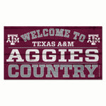Texas A&M Aggies Wood Sign 13"x24" 1/4" thick