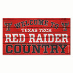 Wholesale-Texas Tech Red Raiders Wood Sign 13"x24" 1/4" thick