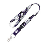 Kansas State Wildcats COLOR BLOCK Lanyard w/detachable buckle 1"