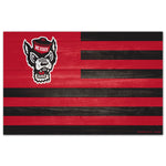 NC State Wolfpack AMERICANA Wood Sign 11" x 17" 1/4" thick