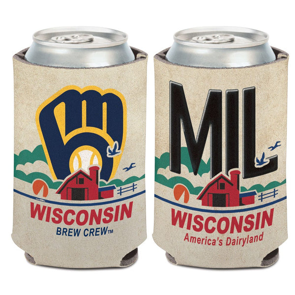 Milwaukee Brewers State Plate Can Cooler 12 oz.