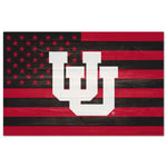 Wholesale-Utah Utes AMERICANA Wood Sign 11" x 17" 1/4" thick