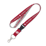 Wholesale-Oklahoma Sooners HEATHER Lanyard w/detachable buckle 1"