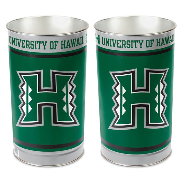 Wholesale-Hawaii Warriors Wastebasket - tapered 15"H