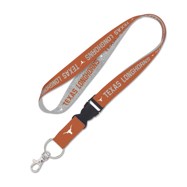 Texas Longhorns HEATHER Lanyard w/detachable buckle 1"