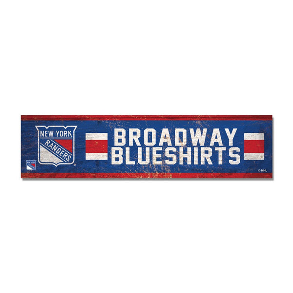New York Rangers Wooden Magnet 1.5" X 6"