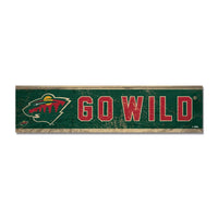 Minnesota Wild Wooden Magnet 1.5" X 6"