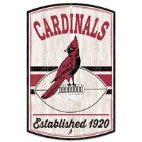 Arizona Cardinals / Classic Logo RETRO Wood Sign 11" x 17" 1/4" thick