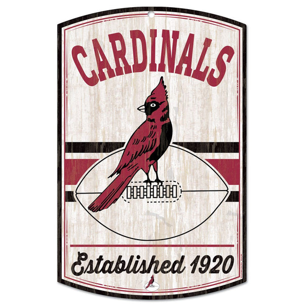 Arizona Cardinals / Classic Logo RETRO Wood Sign 11" x 17" 1/4" thick