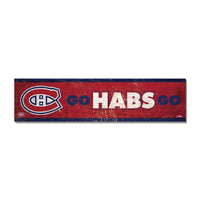 Montreal Canadiens Wooden Magnet 1.5" X 6"