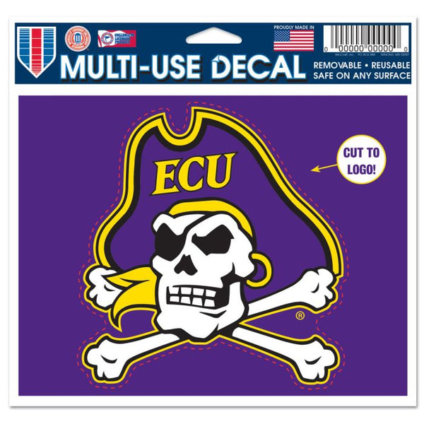 Wholesale-East Carolina Pirates Multi-Use Decal - cut to logo 5" x 6"