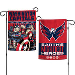 Washington Capitals / Marvel (c) 2021 MARVEL Garden Flags 2 sided 12.5" x 18"