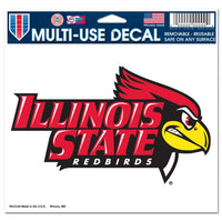 Wholesale-Illinois State Redbirds Multi-Use Decal -Clear Bckrgd 5" x 6"