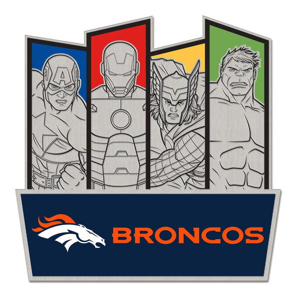 Denver Broncos / Marvel (C) 2021 Marvel Collector Pin Jewelry Card
