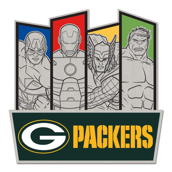 Green Bay Packers / Marvel (C) 2021 Marvel Collector Pin Jewelry Card