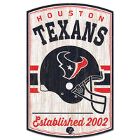 Houston Texans Wood Sign 11" x 17" 1/4" thick