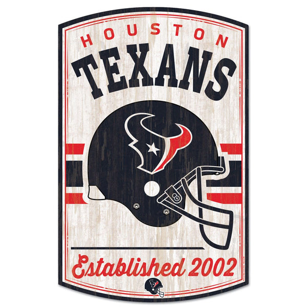 Houston Texans Wood Sign 11" x 17" 1/4" thick