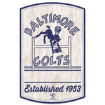 Indianapolis Colts / Classic Logo RETRO Wood Sign 11" x 17" 1/4" thick