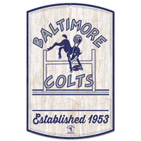 Indianapolis Colts / Classic Logo RETRO Wood Sign 11" x 17" 1/4" thick