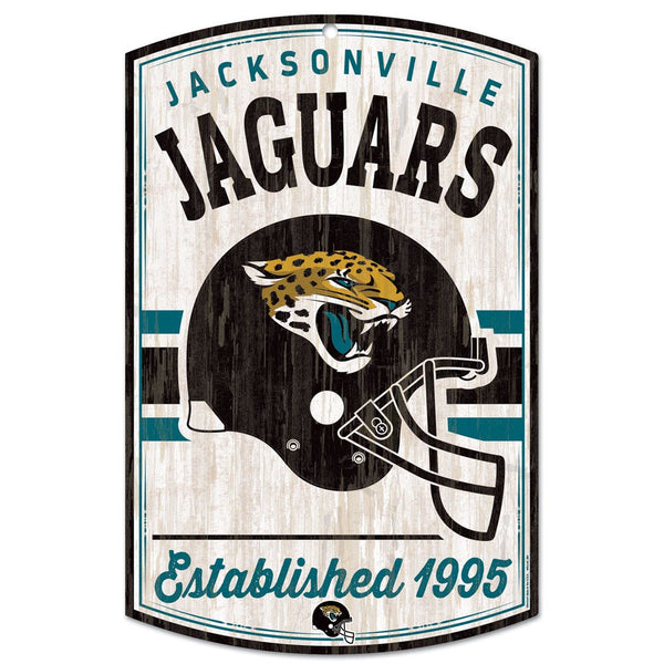 Jacksonville Jaguars / Classic Logo RETRO Wood Sign 11" x 17" 1/4" thick