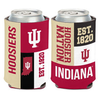 Wholesale-Indiana Hoosiers COLOR BLOCK Can Cooler 12 oz.