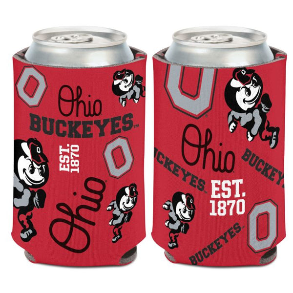 Wholesale-Ohio State Buckeyes SCATTERPRINT Can Cooler 12 oz.