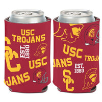 Wholesale-USC Trojans SCATTERPRINT Can Cooler 12 oz.