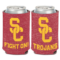 Wholesale-USC Trojans HEATHERED Can Cooler 12 oz.