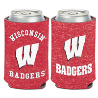 Wholesale-Wisconsin Badgers HEATHERED Can Cooler 12 oz.