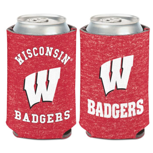 Wholesale-Wisconsin Badgers HEATHERED Can Cooler 12 oz.