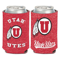 Wholesale-Utah Utes TEAM HEATHERED Can Cooler 12 oz.