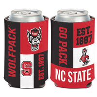 Wholesale-NC State Wolfpack COLOR BLOCK Can Cooler 12 oz.