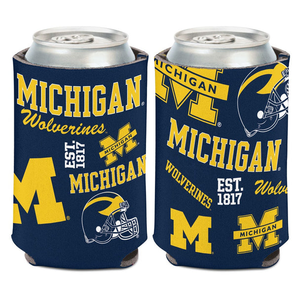 Michigan Wolverines SCATTERPRINT Can Cooler 12 oz.