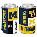 Michigan Wolverines COLOR BLOCK Can Cooler 12 oz.