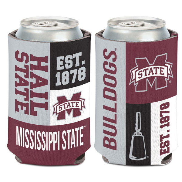 Mississippi State Bulldogs COLOR BLOCK Can Cooler 12 oz.