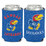 Kansas Jayhawks HEATHERED Can Cooler 12 oz.