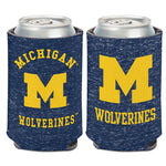 Michigan Wolverines HEATHERED Can Cooler 12 oz.