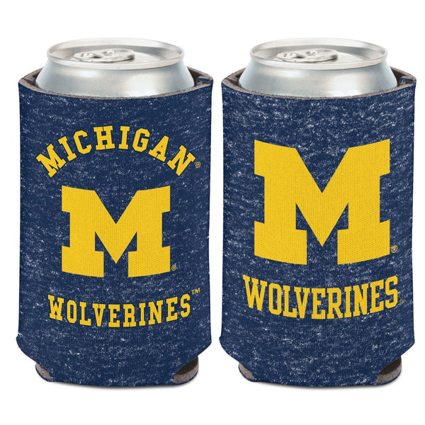 Michigan Wolverines HEATHERED Can Cooler 12 oz.