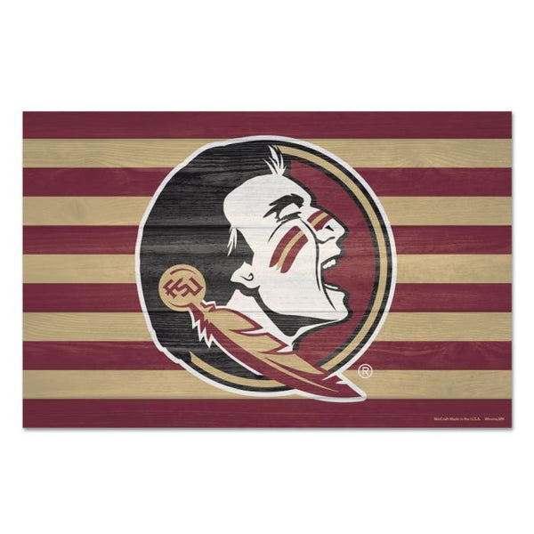 Wholesale-Florida State Seminoles AMERICANA Wood Sign 11" x 17" 1/4" thick