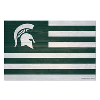 Wholesale-Michigan State Spartans AMERICANA Wood Sign 11" x 17" 1/4" thick