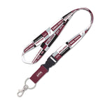 Mississippi State Bulldogs COLOR BLOCK Lanyard w/detachable buckle 1"