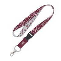 Mississippi State Bulldogs SCATTER PRINT Lanyard w/detachable buckle 1"