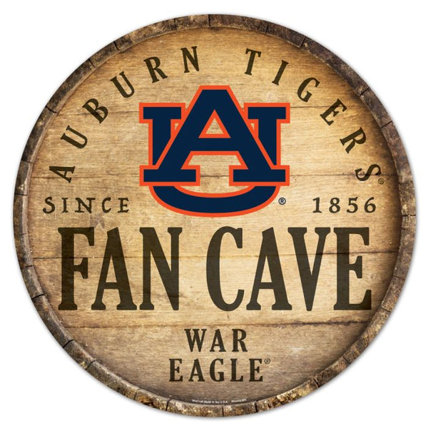 Wholesale-Auburn Tigers Wood Sign 14" Rnd